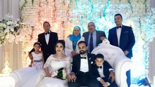 هشام عباس ومحمد محيي في زفاف حنين عنتر هلال