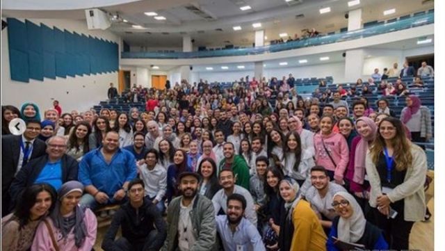 الجامعة الألمانية تستضيف محمد ممدوح..والأخير يوجه رسالته لشباب الغد (صور)