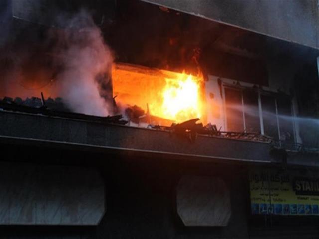 نشوب حريق داخل إحدى المدارس الإعدادية