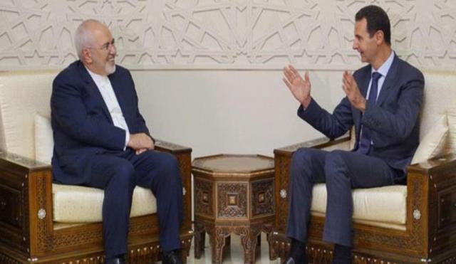 بشار الأسد وجواد ظريف