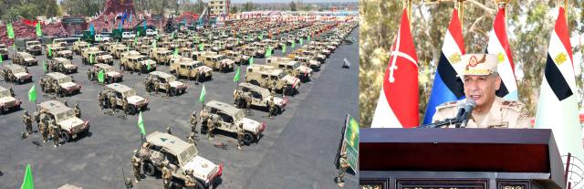 وزير الدفاع يتفقد اصطفاف الصاعقة المصرية