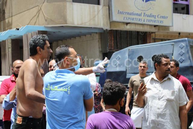 حريق في شارع ميشيل باخوم في الدقي