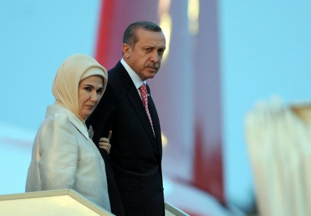 رجب طيب أردوغان وزوجته