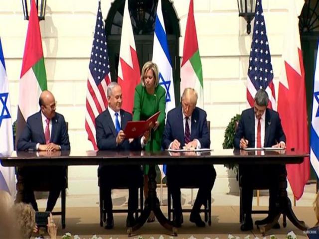 توقيع اتفاقي السلام بين إسرائيل والإمارات والبحرين