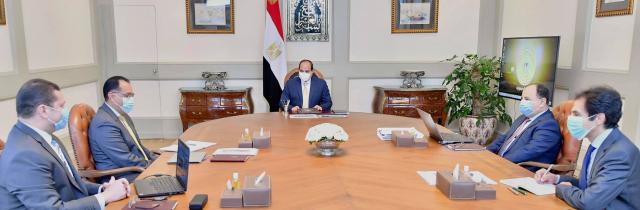 الرئيس عبد الفتاح السيسي في الاجتماع
