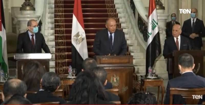 مؤتمر وزراء الخارجية مصر والاردن والعراق