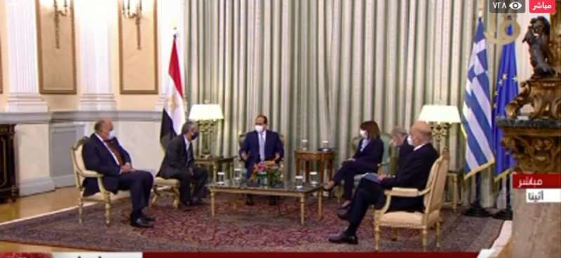 السيسي ورئيسة اليونان