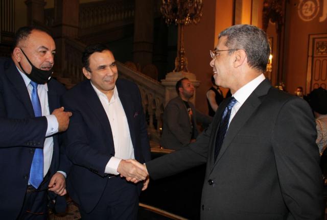 مدحت بركات والكاتب الصحفى ياسر رزق خلال حفل موقع القاهرة 24 ( صور)