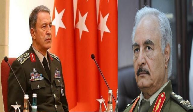 ردا على دعوة المشير حفتر.. ,.,.وزير الدفاع التركي في ليبيا