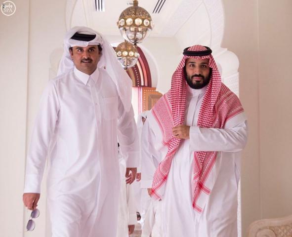 الأمير محمد بن سلمان والأمير تميم