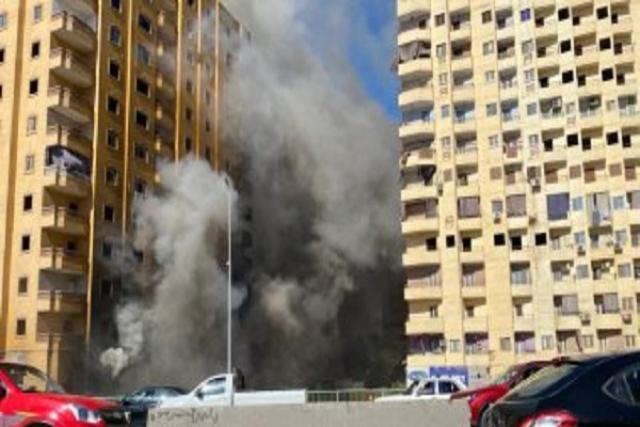 حريق بجوار الدائري