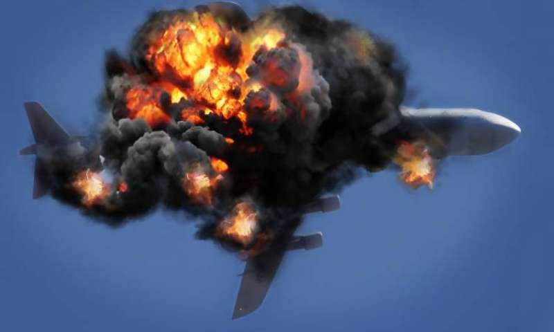 انفجار طائرة