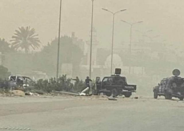 صورة من الهجوم الإرهابي على وزير الداخلية فتحي باشاغا