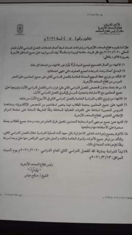 الخريطة الزمنية للفصل الدراسي الثاني بالمعاهد الأزهرية