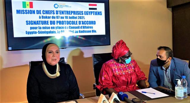 وزيرة التجارة تشهد توقيع بروتوكول انشاء مجلس الأعمال المصري السنغالي