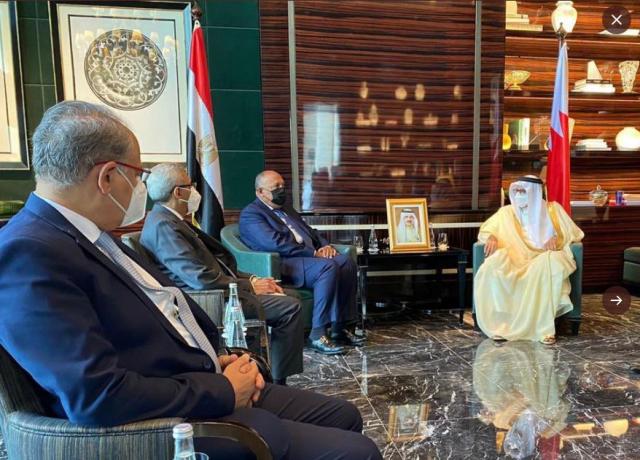 لقاء سامح شكري ونظيره البحريني