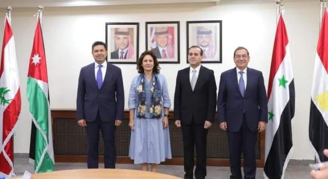 وزراء الطاقة في كل من مصر والأردن وسوريا ولبنان
