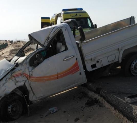 بالأسماء.. مصرع وإصابة 9 أشخاص في حادث بطريق شمال سيناء