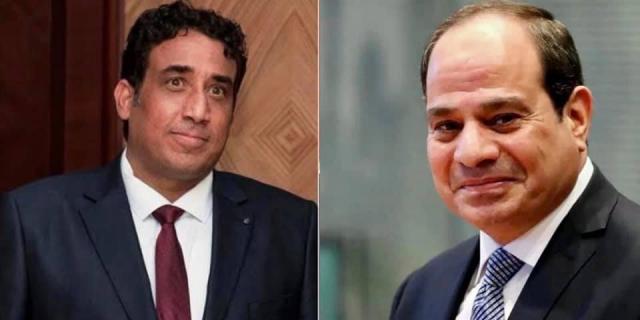الرئيس عبد الفتاح السيسي ومحمد المنفي