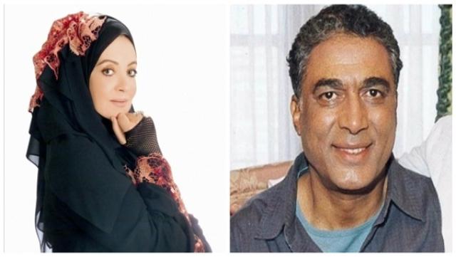 الفنان الراحل أحمد زكي والفنانة شهيرة