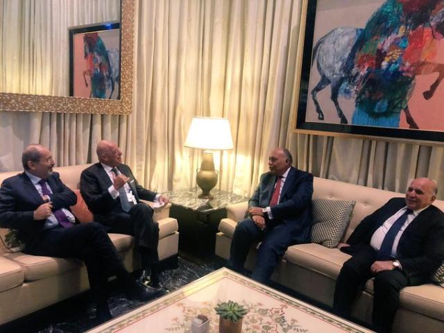 اجتماع وزير الخارجية اليوم مع نظرائه من الأردن والعراق واليونان 