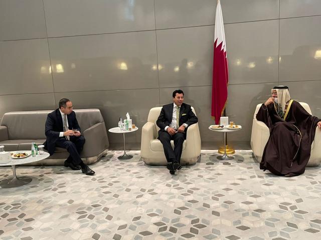 وزير الرياضة يصل قطر