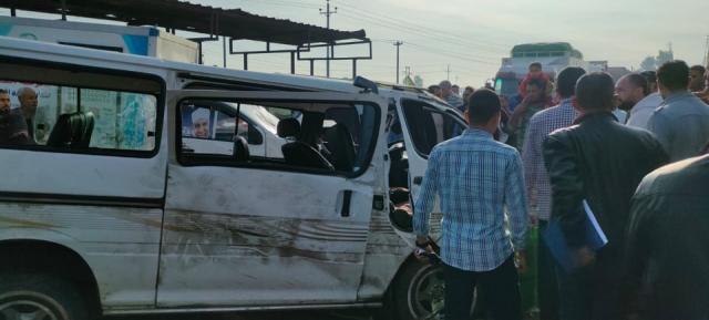 إصابة 16 شخصا في حادث انقلاب سيارة بكفر الشيخ