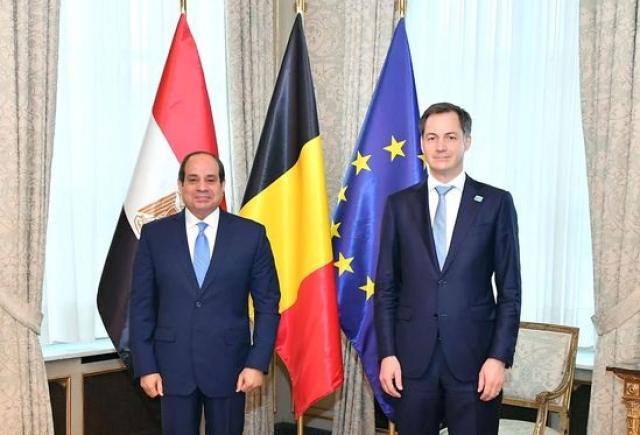 الرئيس السيسي و رئيس وزراء بلجيكا