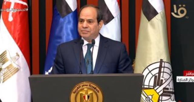 الرئيس السيسي: «مش كفاية نحافظ على مصر لازم نكمل بناها»