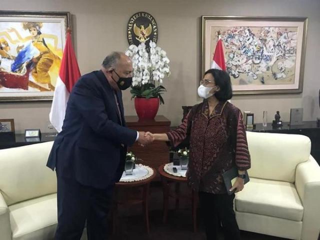  لقاء الوزير الخارجية اليوم بوزيرة المالية 
