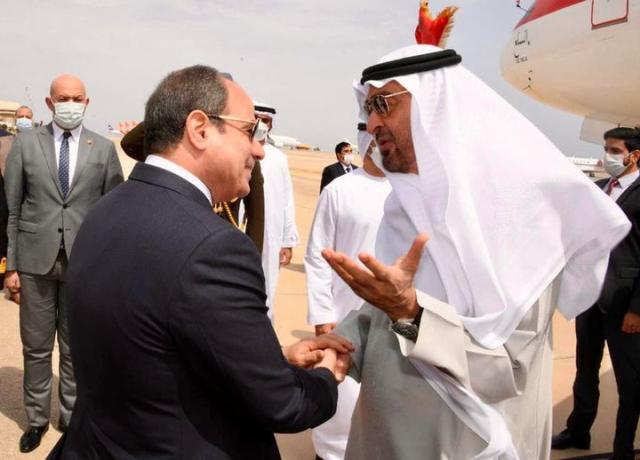 الرئيس السيسي يستقبل ولي عهد ابو ظبي