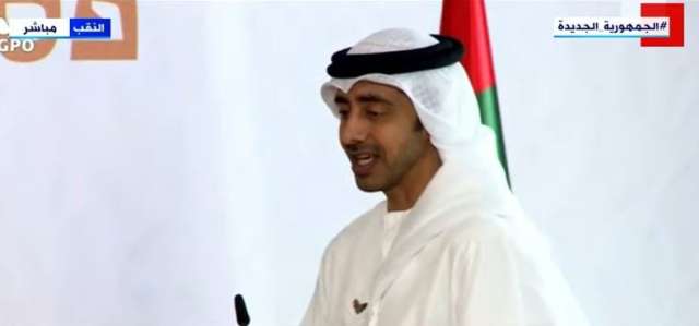 وزير خارجية الإمارات:  علاقات يسودها الأمن والسلام بين مصر واسرائيل