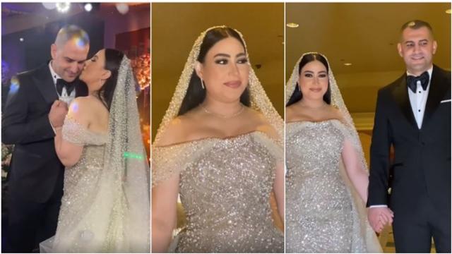 هكذا هنأ عمر كمال المطربة بوسي على حفل زفافها.. فيديو