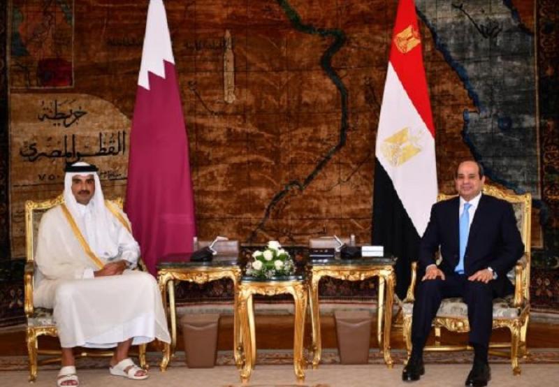 أمير قطر يرسل برقية عزاء للرئيس السيسى فى ضحايا حريق كنيسة أبو سيفين