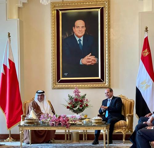 لقاء الرئيس السيسي وولي عهد البحرين