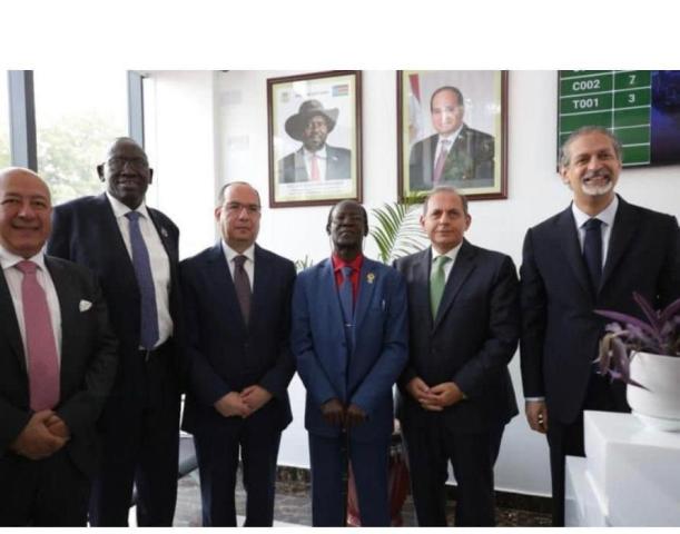 السفير هاني صلاح يزور جنوب السودان للمشاركة في افتتاح شركة ”البنك الأهلي جوبا”