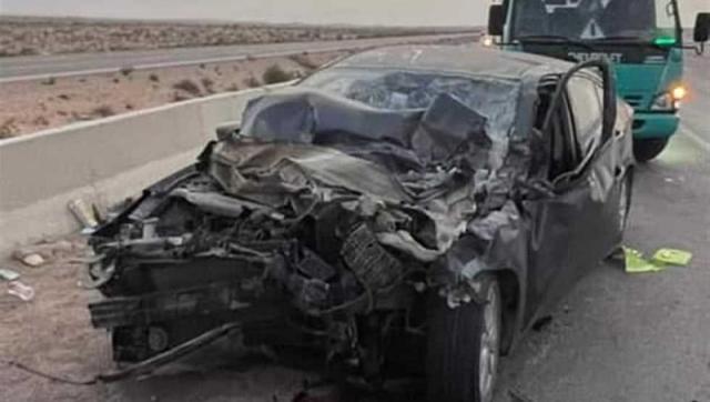 حادث تصادم بالطريق الصحراوي