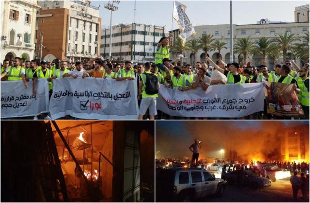 متظاهرو ليبيا يصعدون احتجاجاتهم بالعصيان الشامل