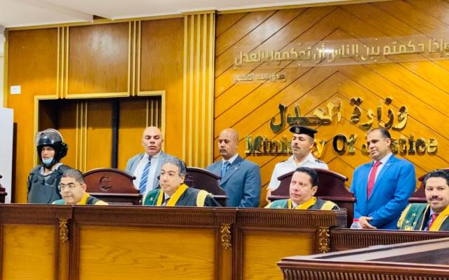 هيئة المحكمة برئاسة المستشار سامح عبدالحكم