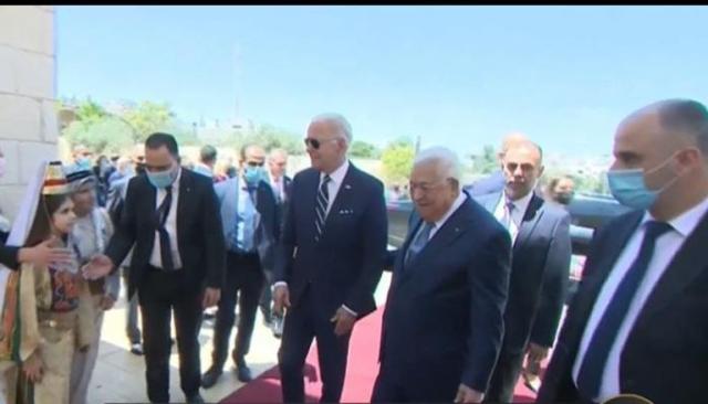 الرئيس الفلسطيني يستقبل نظيره الأميركي في بيت لحم