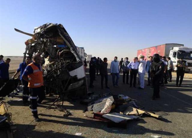 وفاة 22 شخصا في حادث المنيا 