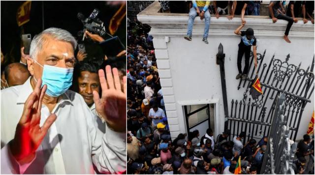 متظاهرون يعتلون مكتب رئيس الوزراء في كولومبو