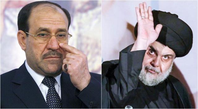 رئيس الوزراء الأسبق نوري المالكي وزعيم التيار الصدري مقتدى الصدر 