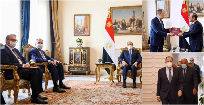 الرئيس عبد الفتاح السيسي يستقبل وزير الخارجية الروسي سيرجي لافروف بقصر الاتحادية