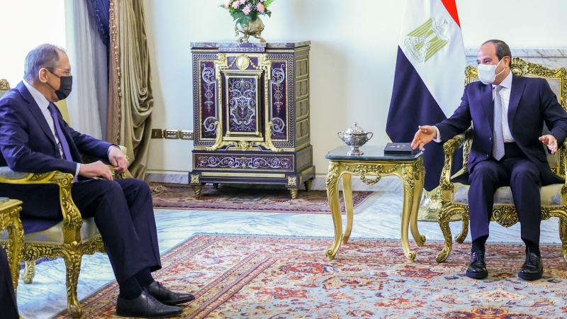 الرئيس السيسي ووزير الخارجية الروسي سيرجي لافروف