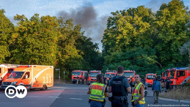 حريق كبير في غابات ألمانيا جراء انفجار مستودع ذخيرة