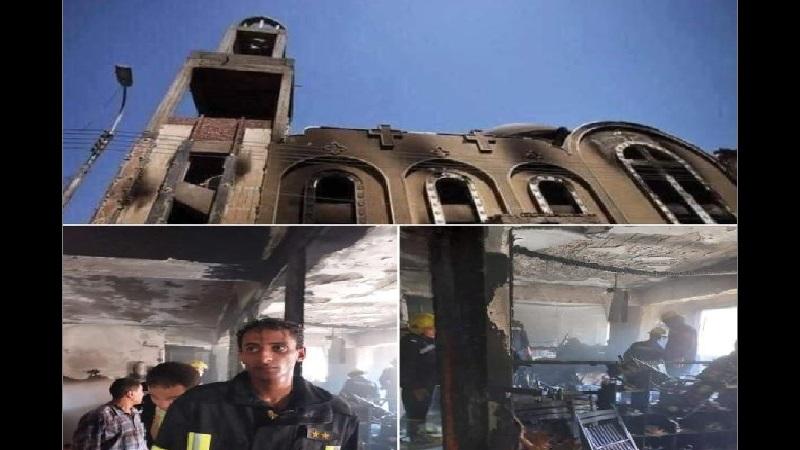  كنيسة أبو سيفين بعد الحريق