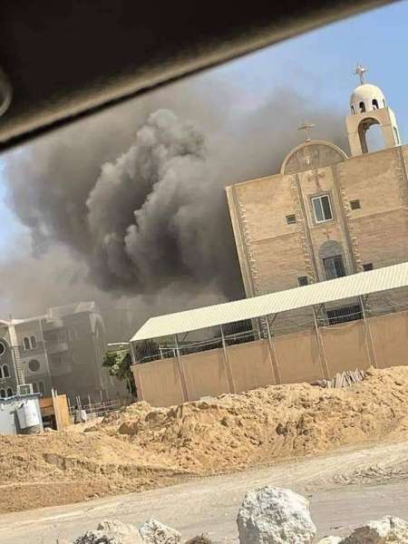 السيطرة على حريق بكنيسة الأنبا بيشوي في المنيا