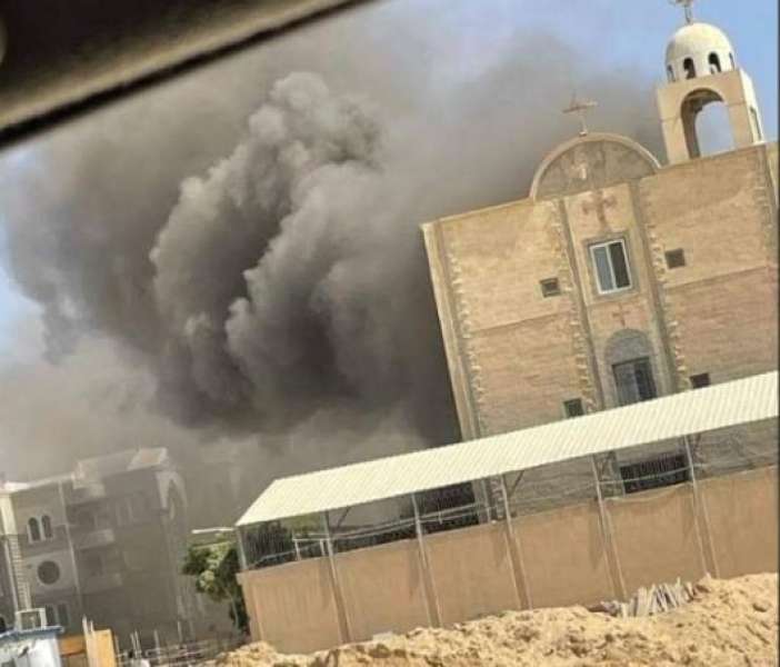  حريق كنيسة الأنبا بيشوى بالمنيا