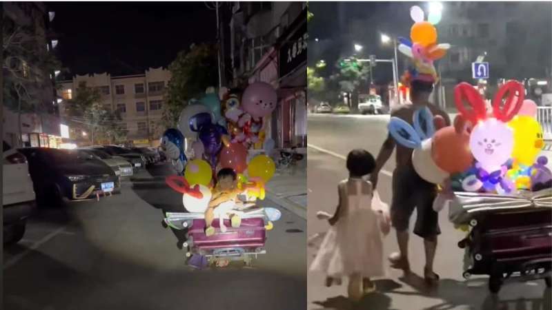 الأب بائع البالونات وابنته
